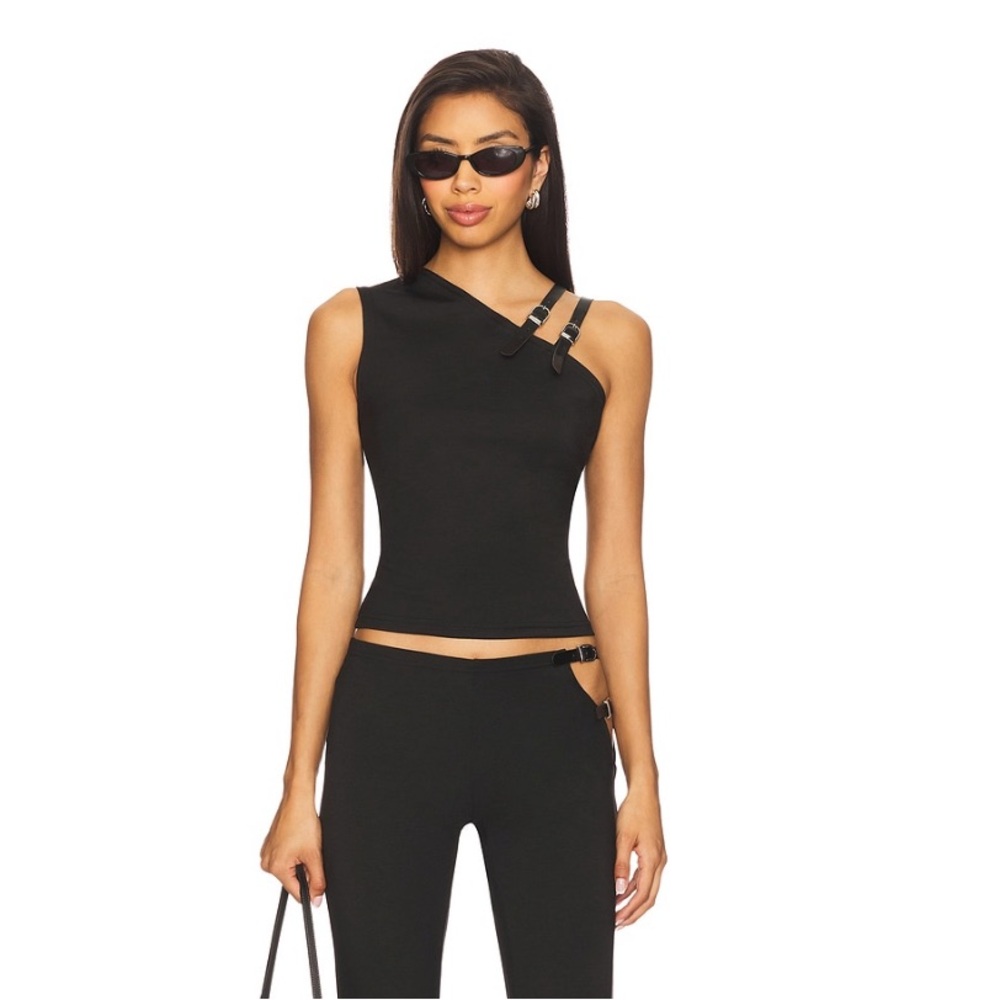 Lioness Black Asymmetrical Tank Top